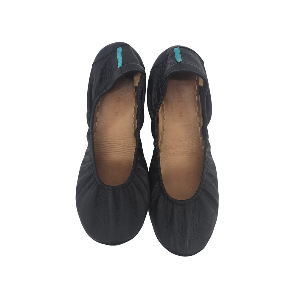 Tieks Ballet Flats Womens 11 Matte Black Leather Foldable